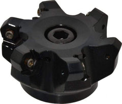 Kennametal - 3" Cut Diam, 1" Arbor Hole, 4.51mm Max Depth of Cut, 45° Indexable Chamfer & Angle Face Mill - 6 Inserts, HNGJ 535-GD Insert, Right Hand Cut, 6 Flutes, Through Coolant, Series KSHR - Exact Tool & Supply