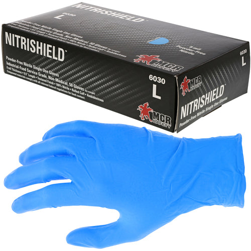 Nitrishield 6030 Powder Free Nitrile Gloves - Size XL - Exact Tool & Supply