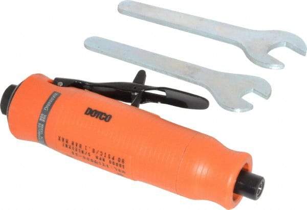 Dotco - 1/4" Collet, Straight Handle, Air Straight Die Grinder - 30,000 RPM, Front Exhaust, 16 CFM, 0.3 hp, 90 psi, 1/4" Inlet - Exact Tool & Supply