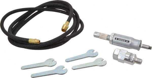 Dotco - 1/8" Collet, Straight Handle, Air Angle Die Grinder - 100,000 RPM, Front Exhaust, 30 CFM, 0.06 hp, 90 psi, 1/8" Inlet - Exact Tool & Supply