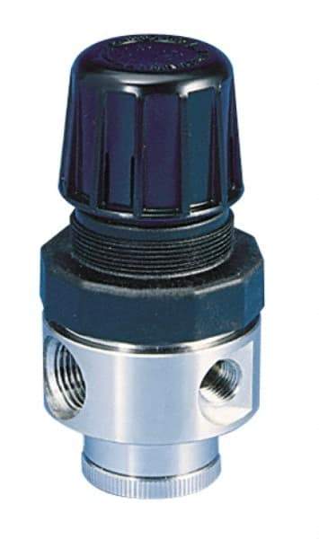 Parker - 1/2 NPT Port, 80 CFM, Stainless Steel Standard Regulator - 0 to 125 psi Range, 300 Max psi Supply Pressure, 1/4" Gauge Port Thread, 2.43" Wide x 4.97" High - Exact Tool & Supply