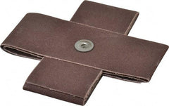 Made in USA - 120 Grit, Fine Grade, Aluminum Oxide Cross Pad - 5" Long x 2" Wide x 2" Thick, Cloth Backed, X Backing Weight, 8 Ply, 7,500 Max RPM - Exact Tool & Supply