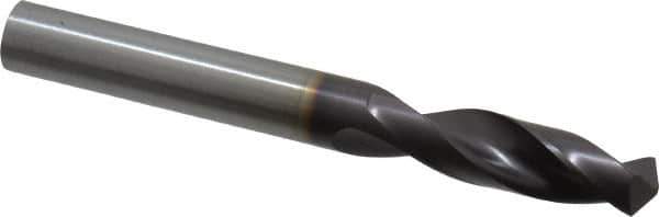 Guhring - 23/64" 130° Parabolic Flute Powdered Metal Screw Machine Drill Bit - FIREX Finish, Right Hand Cut, 1.575" Flute Length, 3.307" OAL, Cone Relief Point, Straight Shank - Exact Tool & Supply