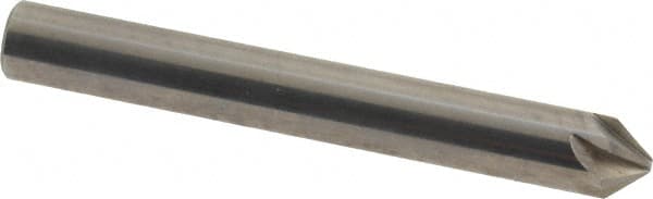Made in USA - 1/4" Head Diam, 1/4" Shank Diam, 6 Flute 82° Solid Carbide Countersink - Exact Tool & Supply