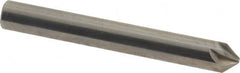 Made in USA - 1/4" Head Diam, 1/4" Shank Diam, 6 Flute 82° Solid Carbide Countersink - Exact Tool & Supply