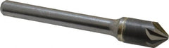 Made in USA - 3/8" Head Diam, 1/4" Shank Diam, 6 Flute 82° Solid Carbide Countersink - Exact Tool & Supply