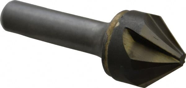 Made in USA - 1" Head Diam, 1/2" Shank Diam, 6 Flute 82° Solid Carbide Countersink - Exact Tool & Supply