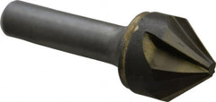 Made in USA - 1" Head Diam, 1/2" Shank Diam, 6 Flute 82° Solid Carbide Countersink - Exact Tool & Supply