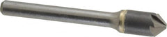 Made in USA - 3/8" Head Diam, 1/4" Shank Diam, 6 Flute 90° Solid Carbide Countersink - Exact Tool & Supply