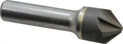 Made in USA - 3/4" Head Diam, 1/2" Shank Diam, 6 Flute 90° Solid Carbide Countersink - Exact Tool & Supply