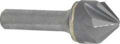 Made in USA - 1" Head Diam, 1/2" Shank Diam, 6 Flute 90° Solid Carbide Countersink - Exact Tool & Supply