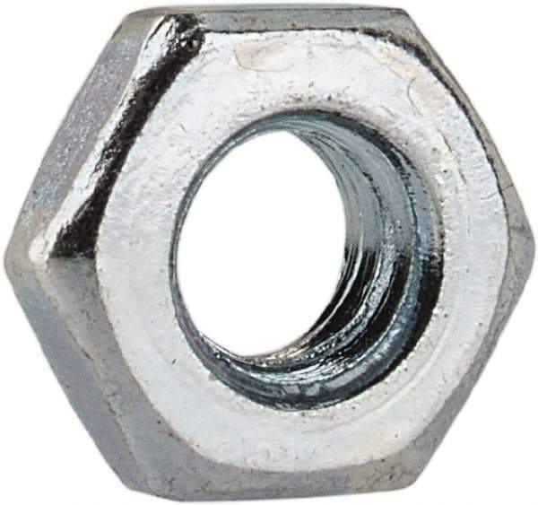Value Collection - M3x0.50 Steel Right Hand Hex Jam Nut - 5.5mm Across Flats, 1.8mm High, Zinc-Plated Finish - Exact Tool & Supply