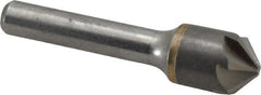 Made in USA - 5/8" Head Diam, 3/8" Shank Diam, 6 Flute 100° Solid Carbide Countersink - Exact Tool & Supply