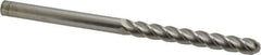 Accupro - 3/8" Diam, 3" LOC, 4 Flute Solid Carbide Ball End Mill - Uncoated, Single End, 6" OAL, 3/8" Shank Diam, Spiral Flute - Exact Tool & Supply