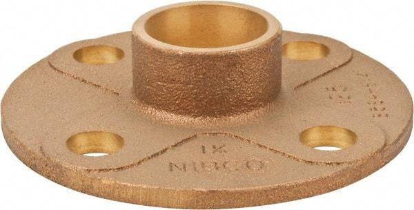 NIBCO - 1-1/4" Pipe, 4-5/8" OD, Cast Copper Companion Pipe Flange - 125 psi, C End Connection, 3-1/2" Across Bolt Hole Centers - Exact Tool & Supply