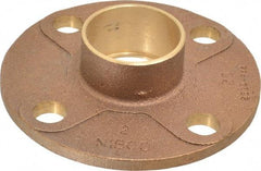 NIBCO - 2" Pipe, 6" OD, Cast Copper Companion Pipe Flange - 125 psi, C End Connection, 4-3/4" Across Bolt Hole Centers - Exact Tool & Supply
