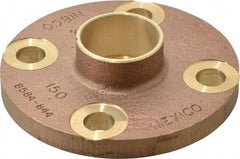 NIBCO - 1-1/2" Pipe, 5" OD, Cast Copper Companion Pipe Flange - 150 psi, C End Connection, 3-7/8" Across Bolt Hole Centers - Exact Tool & Supply