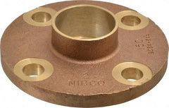 NIBCO - 2" Pipe, 6" OD, Cast Copper Companion Pipe Flange - 150 psi, C End Connection, 4-3/4" Across Bolt Hole Centers - Exact Tool & Supply