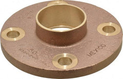 NIBCO - 2-1/2" Pipe, 7" OD, Cast Copper Companion Pipe Flange - 150 psi, C End Connection, 5-1/2" Across Bolt Hole Centers - Exact Tool & Supply