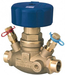 NIBCO - 2" Pipe, Threaded End Connections, Straight Calibrated Balance Valve - 165mm Long, 136mm High, 240 Max psi, Brass Body - Exact Tool & Supply