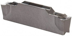 Ingersoll Cutting Tools - TDJ J TT8020 Grade, 0.1181" Cutting Width, Carbide Cutoff Insert - 0° Neutral Lead Angle, 0.0079" Cnr Rad, Double End - Exact Tool & Supply