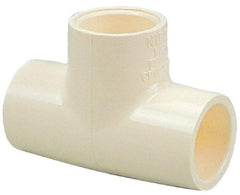 NIBCO - 1 x 1/2 x 1/2" CPVC Plastic Pipe Tee - Slip x Slip x Slip End Connections - Exact Tool & Supply