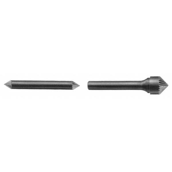 Made in USA - 3/32" Head Diam, 3/32" Shank Diam, 60° Solid Carbide Countersink - Exact Tool & Supply