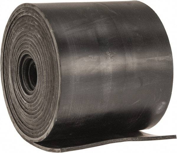 Made in USA - 1/16" Thick x 2" Wide x 60" Long, Plain Backed Neoprene Rubber Strip - Stock Length, 60 Shore A Durometer, 2,500 psi Tensile Strength, -40 to 225°F, Black - Exact Tool & Supply