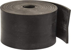 Made in USA - 1/8" Thick x 2" Wide x 60" Long, Plain Backed Neoprene Rubber Strip - Stock Length, 60 Shore A Durometer, 2,500 psi Tensile Strength, -40 to 225°F, Black - Exact Tool & Supply