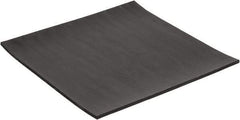 Made in USA - 12" Long, 12" Wide, 1/4" Thick, Neoprene Rubber Foam Sheet - 50 to 60 Durometer, Black, -40 to 225°F, 2,500 psi Tensile Strength, Plain Backing, Stock Length - Exact Tool & Supply