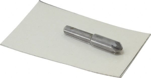 Made in USA - 1/4" Head Diam, 3/16" Shank Diam, 6 Flute 90° High Speed Steel Countersink - Exact Tool & Supply