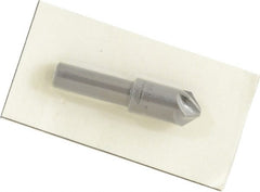 Made in USA - 1/2" Head Diam, 3/8" Shank Diam, 6 Flute 90° High Speed Steel Countersink - Exact Tool & Supply