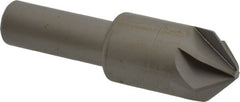 Made in USA - 3/4" Head Diam, 1/2" Shank Diam, 6 Flute 90° High Speed Steel Countersink - Exact Tool & Supply