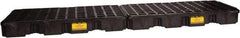 Eagle - 61 Gal Sump, 8,000 Lb Capacity, 4 Drum, Polyethylene Spill Deck or Pallet - 103-1/2" Long x 26-1/2" Wide x 6-1/2" High, Black, Low Profile, Vertical, Inline Drum Configuration - Exact Tool & Supply