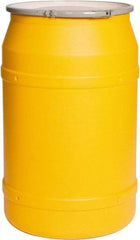 Eagle - 55 Gallon Yellow Cylindrical Polyethylene Open Head Drum - 36-3/8" High x 23" Diam - Exact Tool & Supply