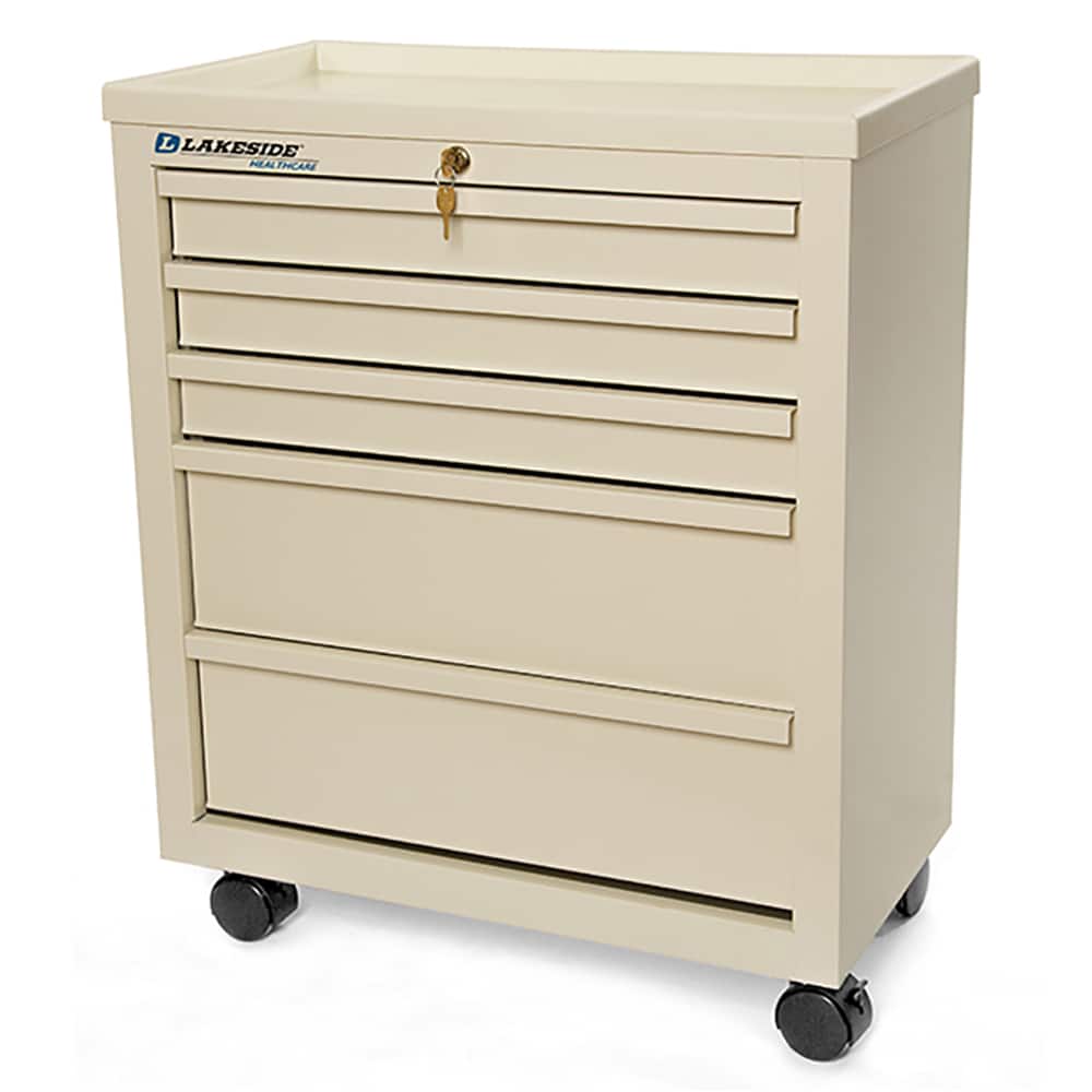Lakeside - Carts; Type: Medical Cart ; Load Capacity (Lb.): 100.000 ; Number of Slots: 0 ; Number of Shelves: 0 ; Width (Inch): 13-1/4 ; Length (Inch): 24-1/2 - Exact Tool & Supply