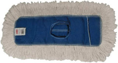 Rubbermaid - 24" Long x 5" Wide Cotton Dust Mop Head - Envelope Connection, White, Cut-End Head, Launderable - Exact Tool & Supply