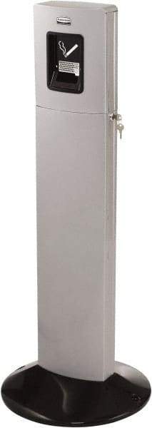 Rubbermaid - 1.6 Gal Metal Cigarette & Cigar Receptacle - 42.8" High - Exact Tool & Supply
