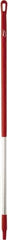 Vikan - 51 x 1-1/4" Aluminum Squeegee Handle - European Threaded Connection, Red - Exact Tool & Supply