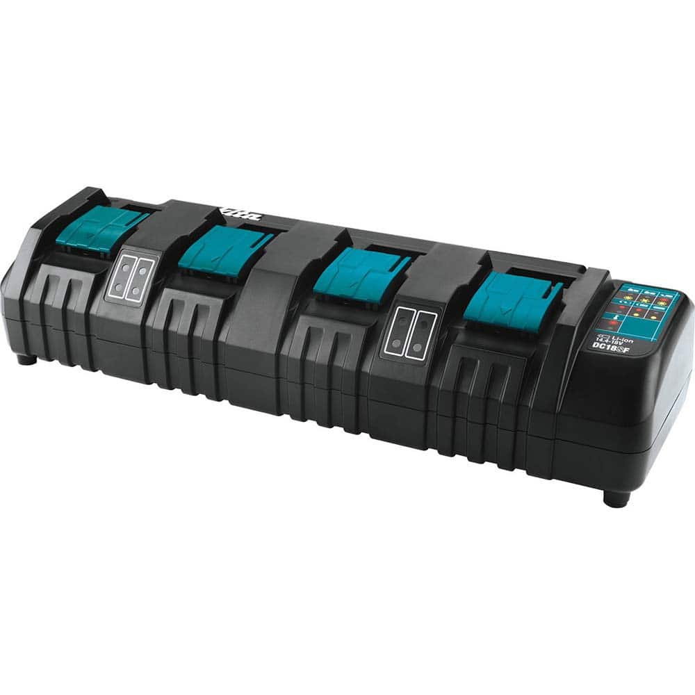 Makita - Battery Chargers; Battery Size Compatibility: Proprietary ; Battery Chemistry Compatibility: Lithium-Ion ; Charging Time (Hours): 1.00 ; Charging Time (Minutes): 60 ; Maximum Number of Batteries: 4 ; Voltage: 18 - Exact Tool & Supply