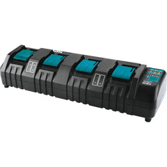 Makita - Battery Chargers; Battery Size Compatibility: Proprietary ; Battery Chemistry Compatibility: Lithium-Ion ; Charging Time (Hours): 1.00 ; Charging Time (Minutes): 60 ; Maximum Number of Batteries: 4 ; Voltage: 18 - Exact Tool & Supply