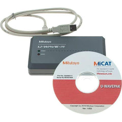 Mitutoyo - SPC U-Wave Receiver - Use with U-Wave Wireless System for SPC Data Transfer & Calipers - Exact Tool & Supply