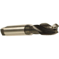 Emuge - #4-40 UNC 2 Flute 2BX Modified Bottoming Spiral Flute Tap - Cobalt, Oxide Finish, 1-7/8" OAL, Right Hand Flute, Right Hand Thread, Series Rekord D - Exact Tool & Supply