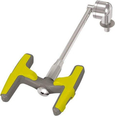 Bradley - Deck Mount, Eye & Face Wash Station - 1/2" Inlet, 30 psi Flow, 0.4 GPM Flow Rate - Exact Tool & Supply