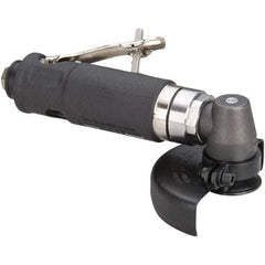 Dynabrade - 4" Wheel Diam, 13,500 RPM, Pneumatic Angle & Disc Grinder - 3/8-24 Spindle, 40 CFM, Rear Exhaust - Exact Tool & Supply