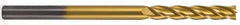 Atrax - 1", 3" LOC, 1" Shank Diam, 6" OAL, 4 Flute, Solid Carbide Square End Mill - Single End, TiN Finish, Spiral Flute, 30° Helix, Centercutting, Right Hand Cut, Right Hand Flute - Exact Tool & Supply
