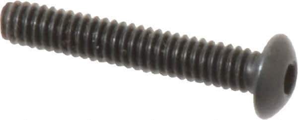 Value Collection - #5-40 UNC Hex Socket Drive, Button Screw - Alloy Steel, Black Oxide Finish, Fully Threaded, 3/4" Length Under Head - Exact Tool & Supply
