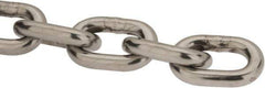 Value Collection - 9/32" Welded Stainless Steel Chain - 2,000 Lb Capacity, Grade 30, Cut to Length, Stainless Steel, Bright Finish - Exact Tool & Supply