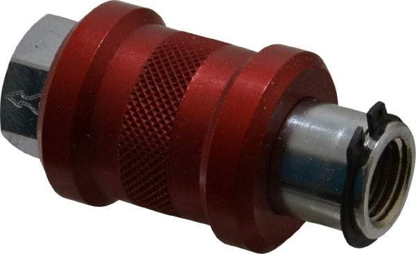 Legris - 1/4" Pipe, FNPT x FNPT, Nickel Plated Brass Standard Slide Valve - 230 Max psi, Anodized Aluminum Sleeve - Exact Tool & Supply