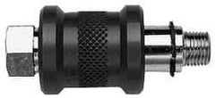 Legris - 1/2" Pipe, MNPT x FNPT, Nickel Plated Brass Standard Slide Valve - 230 Max psi, Anodized Aluminum Sleeve - Exact Tool & Supply